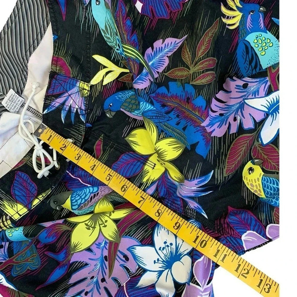 Coyote Swimwear Tropical Beach Surf Board Shorts Men Size L Unlined Multicolor - Picture 12 of 14